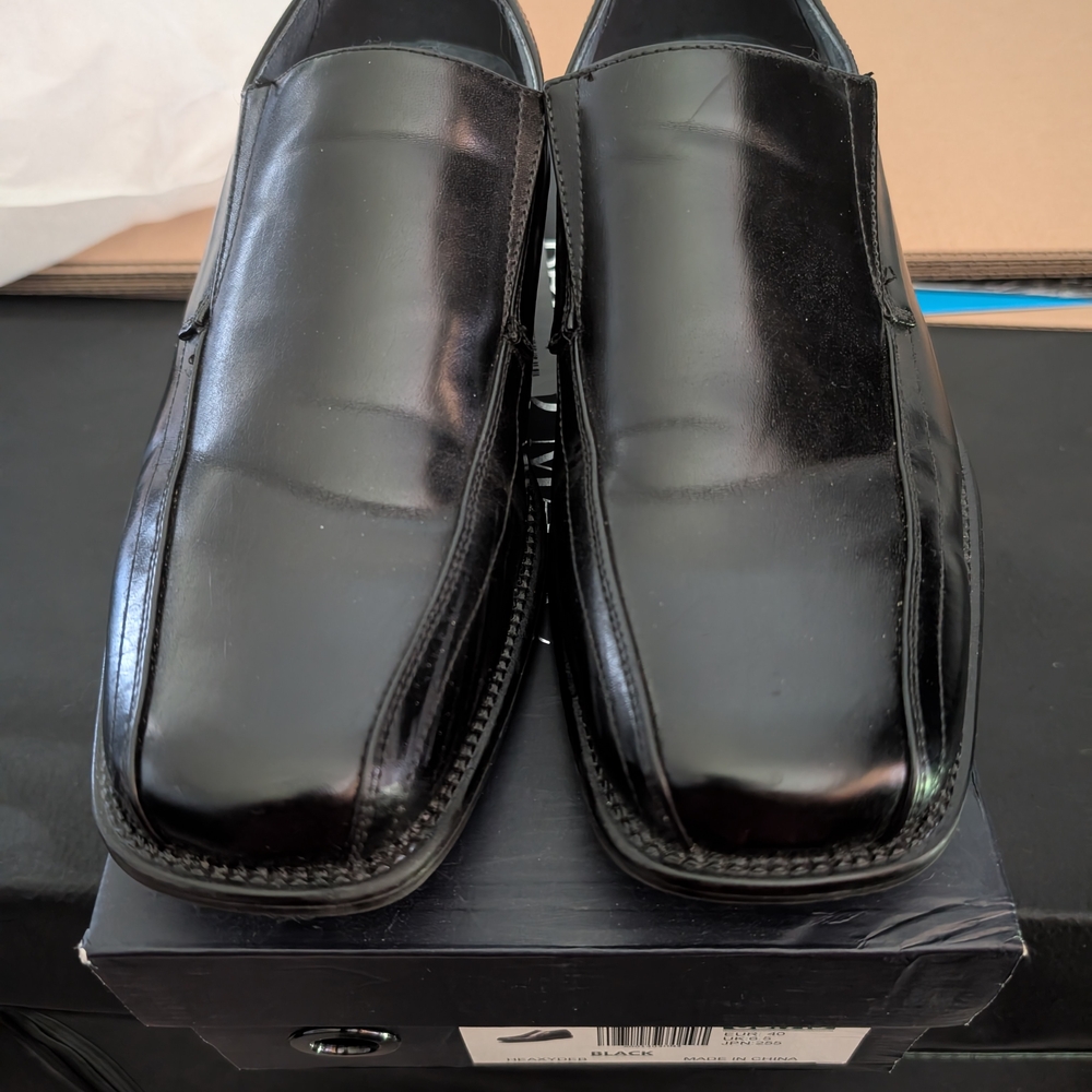 Black Patent Leather Slip-On Loafers